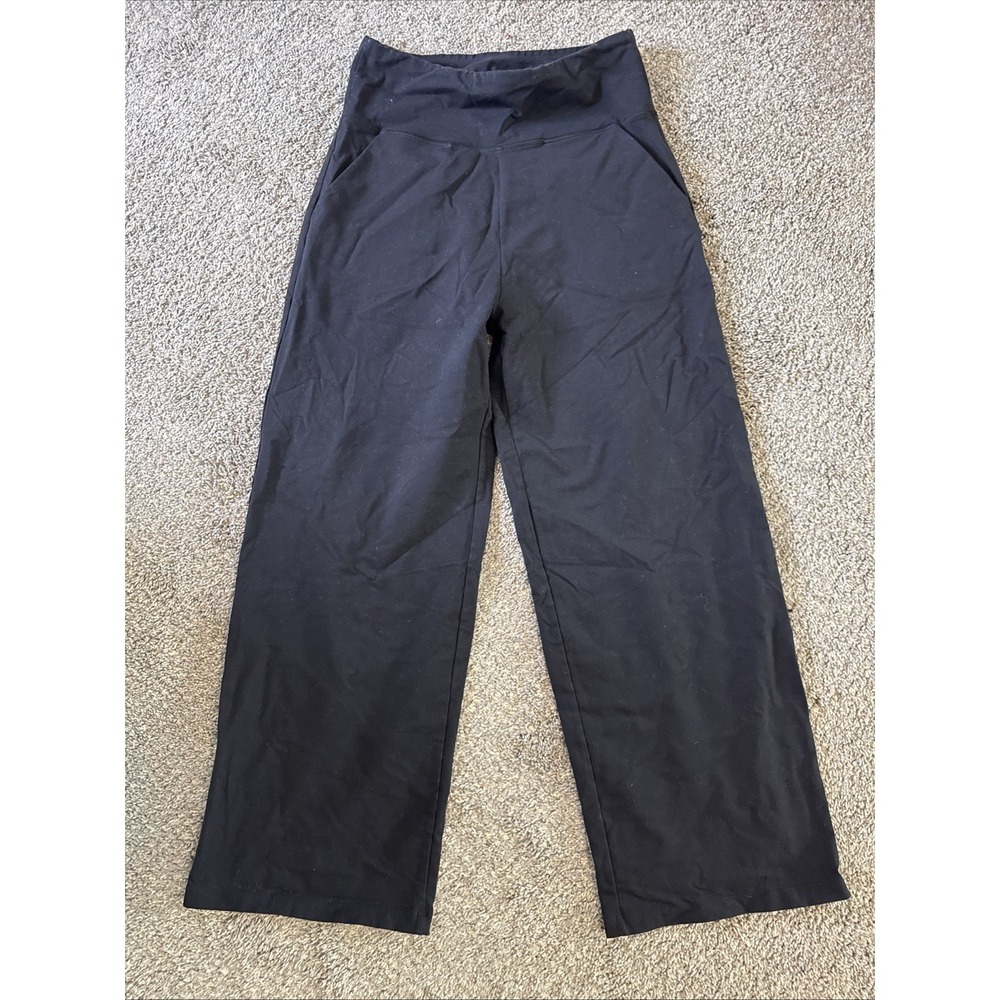 Kiragrace Women's Wide Leg‎ Pants Black Ponte Classic High Waist Yoga Size XL